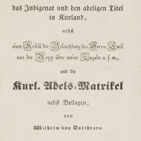 Kurzemes bruņniecības matrikula, kurā minēta Moļu dzimta, 1841