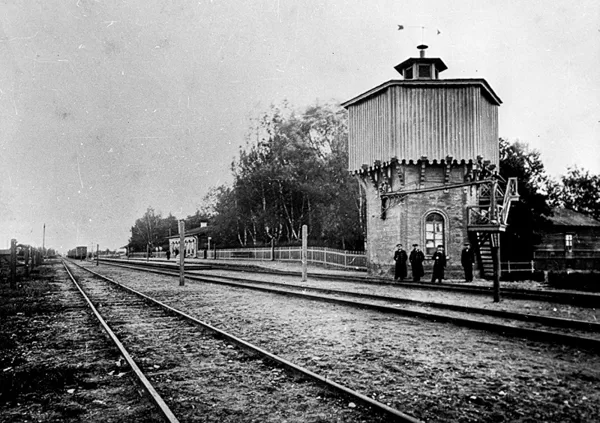 Stacijas Višķi ūdenstornis 19. gadsimta beigas. Latvijas Dzelzceļa vēstures muzejs